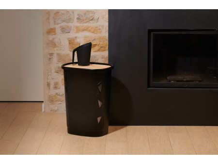 EDA Bac à pellets, 70 litres, noir