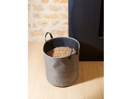 EDA Sac pellets, en feutre, 60 litres, gris foncé
