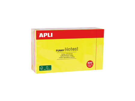 APLI Cube de notes adhésives 'FUNNY Notes!', 125 x 75 mm