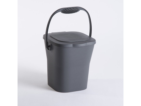 EDA Poubelle à compost, 6 litres, anthracite
