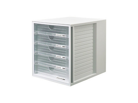 HAN Module de classement SYSTEMBOX, 5 tiroirs, gris/bleu