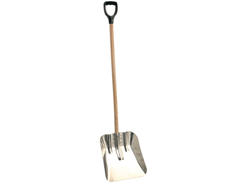 EDA Pelle avec manche en bois, largeur: 360 mm, argent