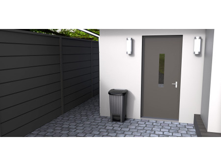EDA Poubelle, 100 litres, plastique, anthracite