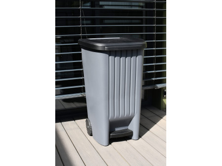 EDA Poubelle, 100 litres, plastique, anthracite
