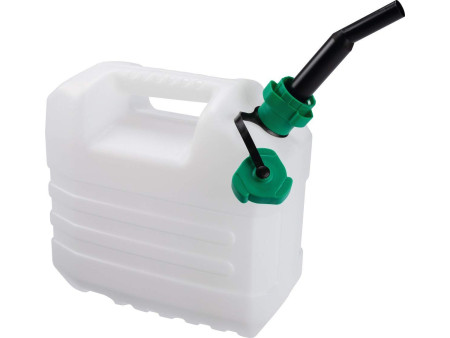 EDA Jerrican, 10 litres, avec bec verseur, blanc