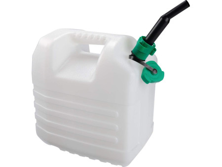EDA Jerrican, 10 litres, avec bec verseur, blanc