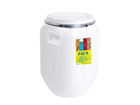 EDA Fût de stockage, 25 litres, plastique, blanc
