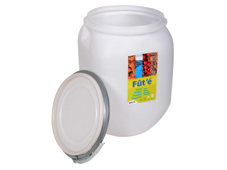 EDA Fût de stockage, 50 litres, plastique, blanc