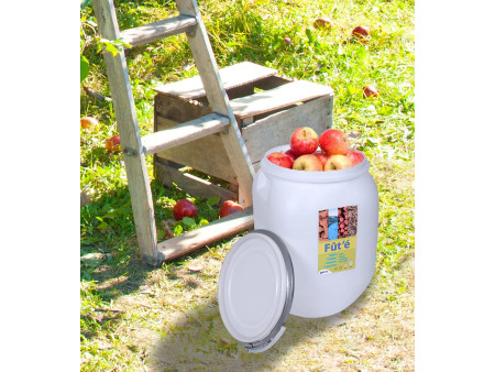 EDA Fût de stockage, 50 litres, plastique, blanc