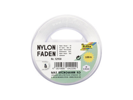 folia Fil nylon sur bobine, 0,5 mm x 100 m, transparent