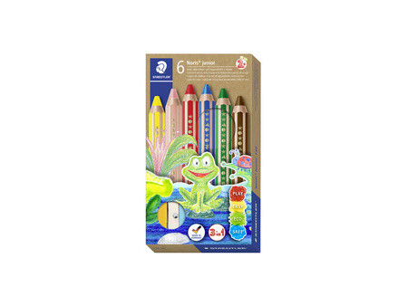STAEDTLER Crayon de couleur hexagonal Noris junior, étui