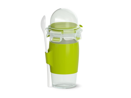 emsa Mug pour yaourt CLIP & GO, avec cuillère et récipient