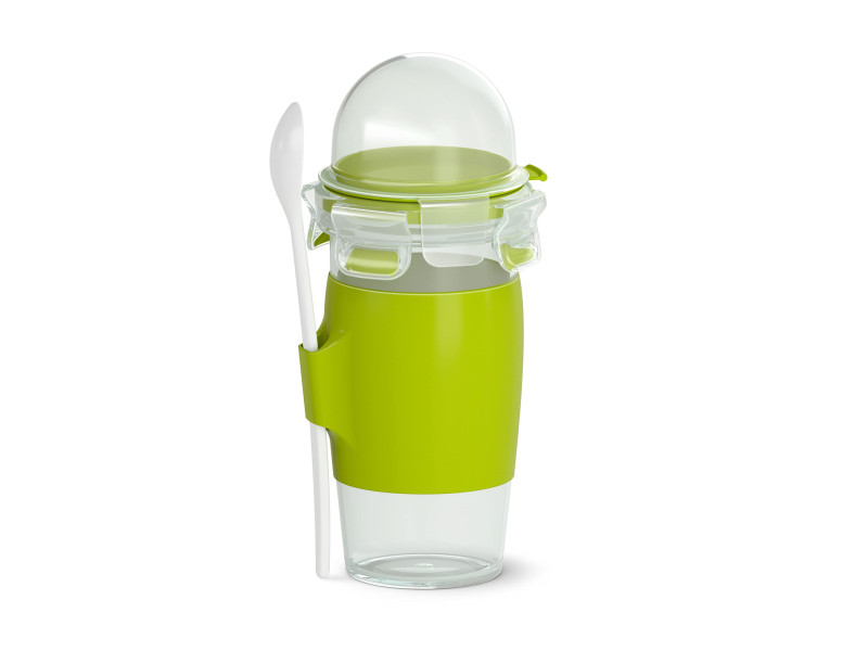 emsa Mug pour yaourt CLIP & GO, avec cuillère et récipient