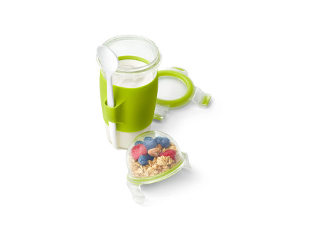 emsa Mug pour yaourt CLIP & GO, avec cuillère et récipient