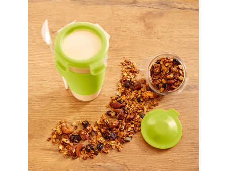 emsa Mug pour yaourt CLIP & GO, avec cuillère et récipient