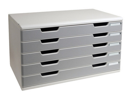 EXACOMPTA Module de classement MODULO A3, 10 tiroirs, gris