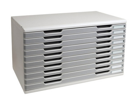 EXACOMPTA Module de classement MODULO A3, 10 tiroirs, gris