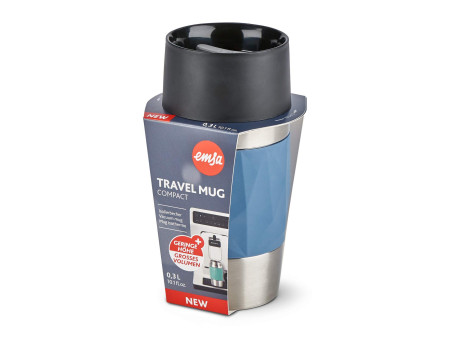 emsa Gobelet isotherme TRAVEL MUG Compact, 0,3 litre, bleu
