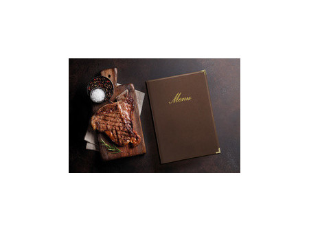 Securit Protège-menus CLASSIC, A5, rouge bordeaux