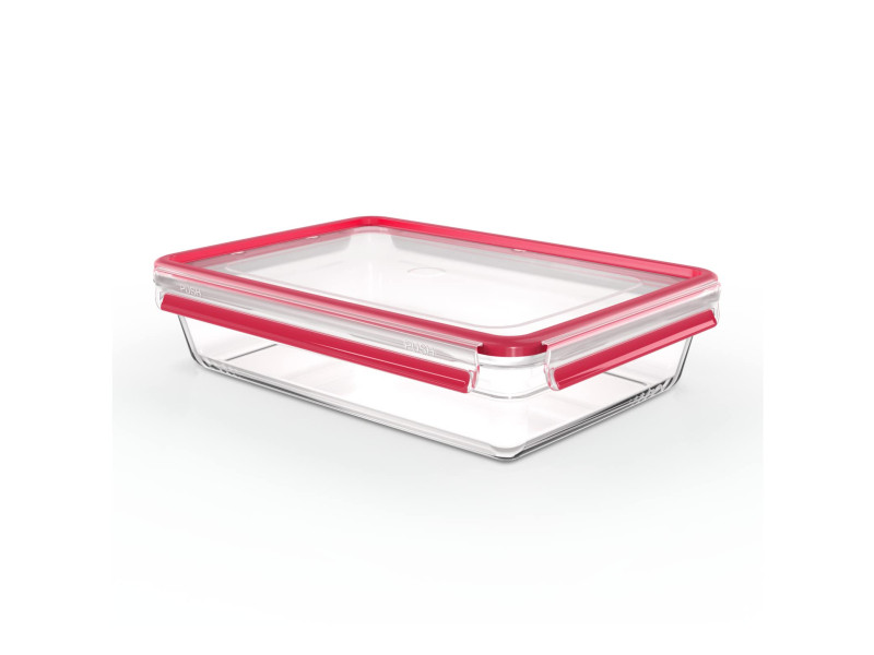 emsa Boîte de conservation CLIP & CLOSE verre, 3,0 litres