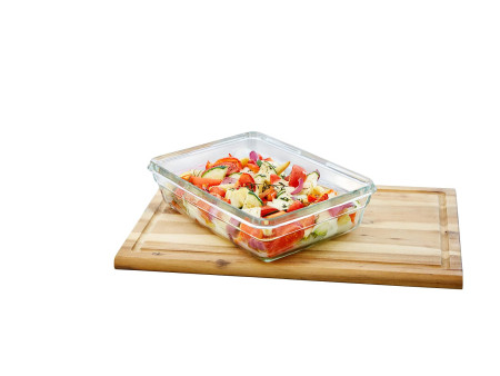 emsa Boîte de conservation CLIP & CLOSE verre, 3,0 litres