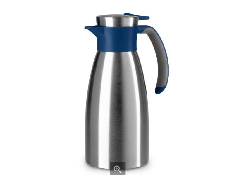 emsa Pichet isotherme SOFT GRIP, 1 litre, acier inox / bleu