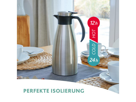emsa Pichet isotherme SOFT GRIP, 1,5 litre, acier inox/rose