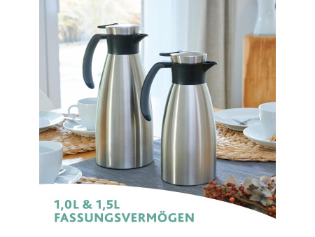 emsa Pichet isotherme SOFT GRIP, 1 litre, acier inox /