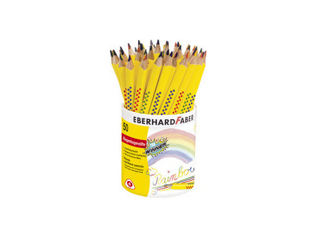 EBERHARD FABER Crayon arc-en-ciel TRI WINNER, pot de 50