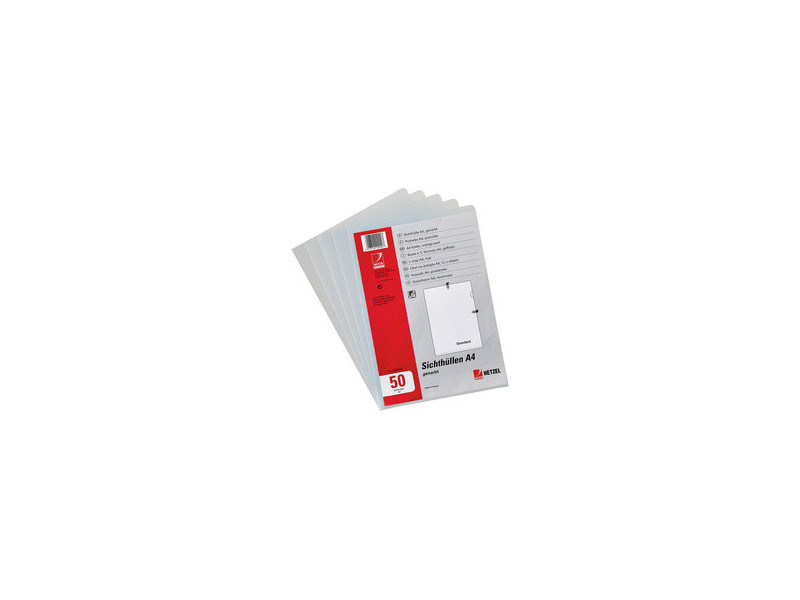 HETZEL Pochette transparente Standard, A4, PP, transparent,