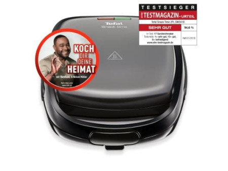 Tefal Gaufrier & croque-monsieur Snack Time 2en1 SW341B,noir