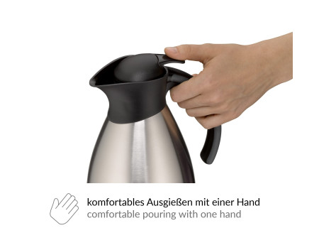 alfi Pichet isotherme BONO TOPTHERM, 1,0 litre, argent/noir