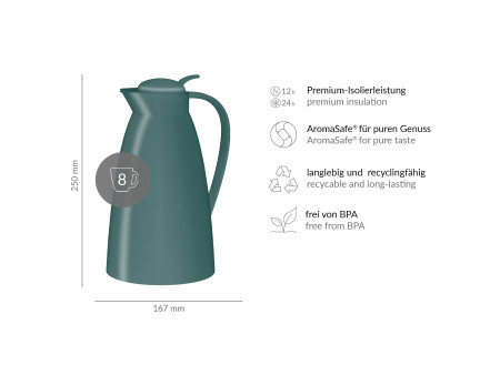 alfi Pichet isotherme ECO, 1,0 litre, sea pine
