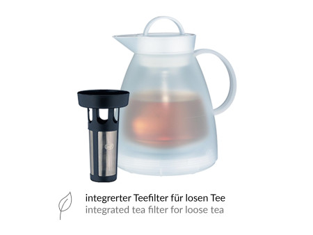 alfi Pichet isotherme pour thé DAN TEA, 1,0 litre, blanc