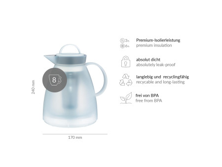 alfi Pichet isotherme pour thé DAN TEA, 1,0 litre, blanc
