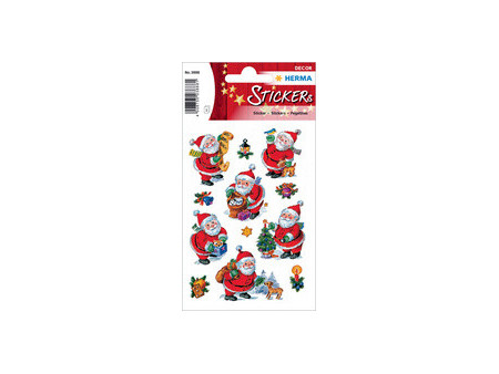 HERMA Sticker de Noël DECOR 'Père Noël rigolo',