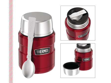 THERMOS Récipient alimentaire STAINLESS KING, 0,47 l, rouge