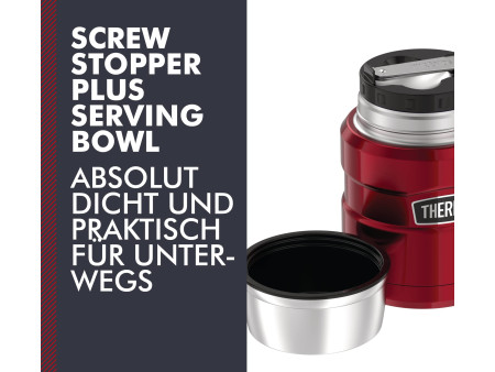THERMOS Récipient alimentaire STAINLESS KING, 0,47 l, rouge