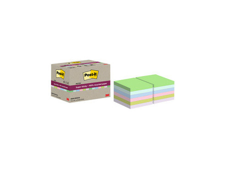 Post-it Bloc-note super sticky Recycling notes, assorti