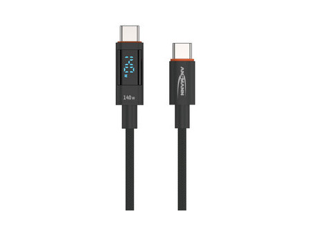 ANSMANN Câble de données et de charge, anthracite, 0,6 m