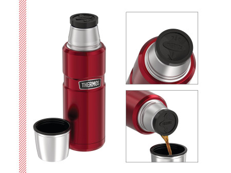 THERMOS Bouteille isotherme STAINLESS KING, 0,47 litre,rouge