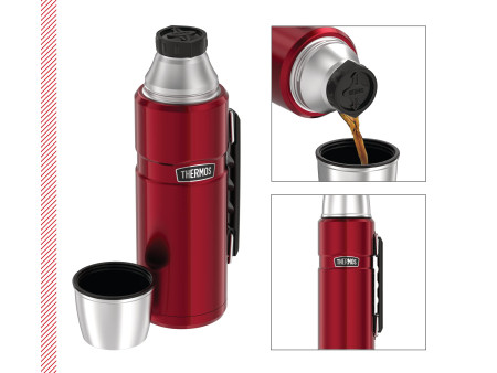 THERMOS Bouteille isotherme STAINLESS KING, 1,2 L, rouge