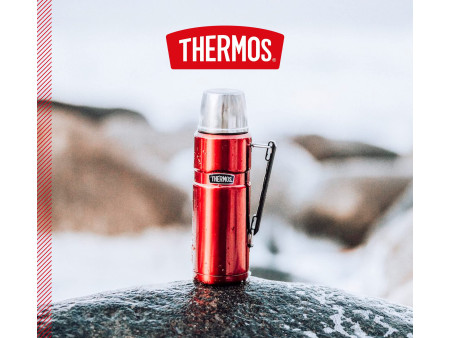 THERMOS Bouteille isotherme STAINLESS KING, 1,2 L, rouge