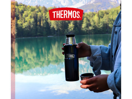 THERMOS Bouteille isotherme STAINLESS KING, 0,47 litre, bleu