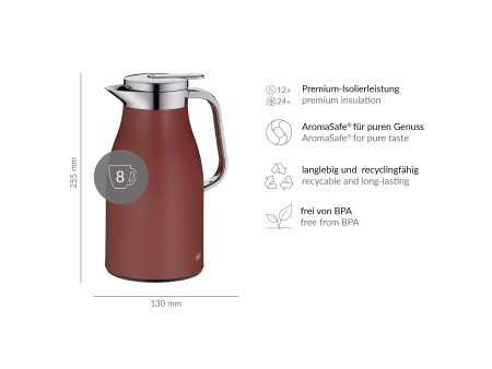 alfi Pichet isotherme SKYLINE, 1,0 litre, mediterranean red