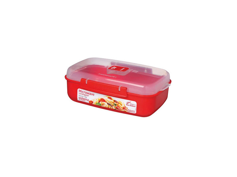 Sistema Boîte pour micro-ondes RECTANGULAR, 1,25 l, rouge