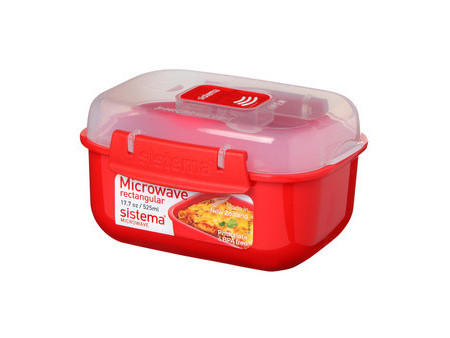 Sistema Boîte pour micro-ondes RECTANGULAR, 1,25 l, rouge