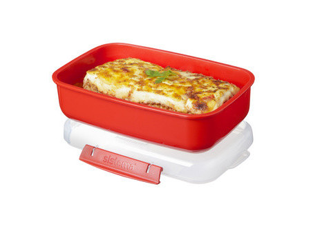 Sistema Boîte pour micro-ondes RECTANGULAR, 1,25 l, rouge