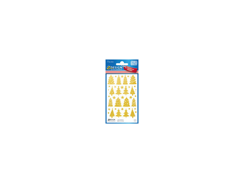AVERY Zweckform Sticker de Noel ZDesign 'etoile', or
