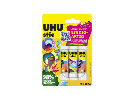 UHU Bâton de colle stic UNIQUE, sans solvant, 2x 21 g